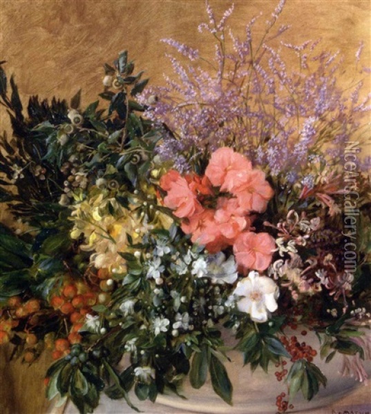Blumenstraus Oil Painting - Franz Von Matsch