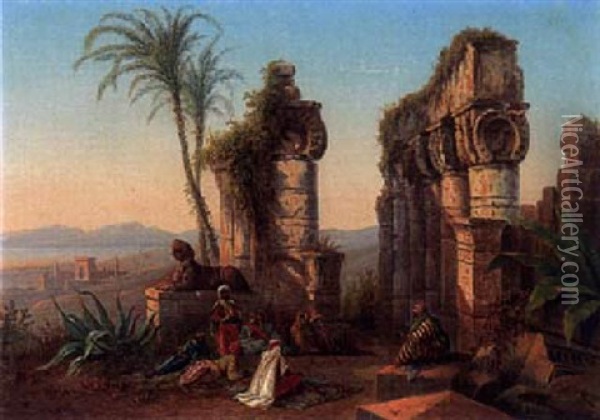 Agyptische Landschaft Oil Painting - Jacob Alt