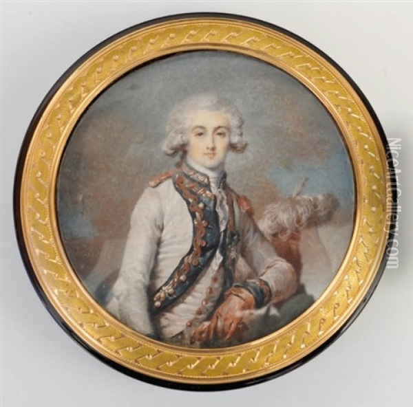 Portrait Du Duc D'enghien Oil Painting - Pierre Adolphe Hall