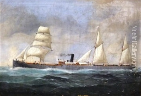 The British Steam And Sail Cargo Ship 