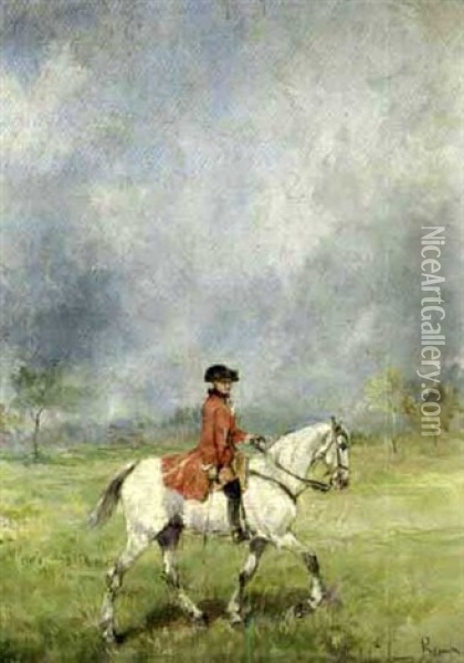 Officier De Cavalerie Oil Painting - John Lewis Brown
