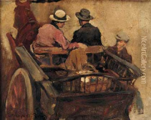 Horse And Cart Oil Painting - Stanhope Forbes