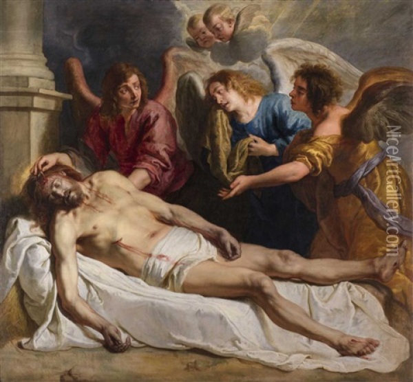 The Lamentation Oil Painting - Caspar de Crayer