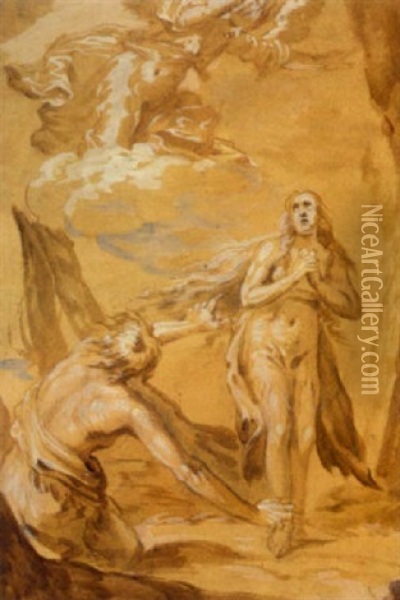 Adam Et Eve Oil Painting - Anthonis Sallaert