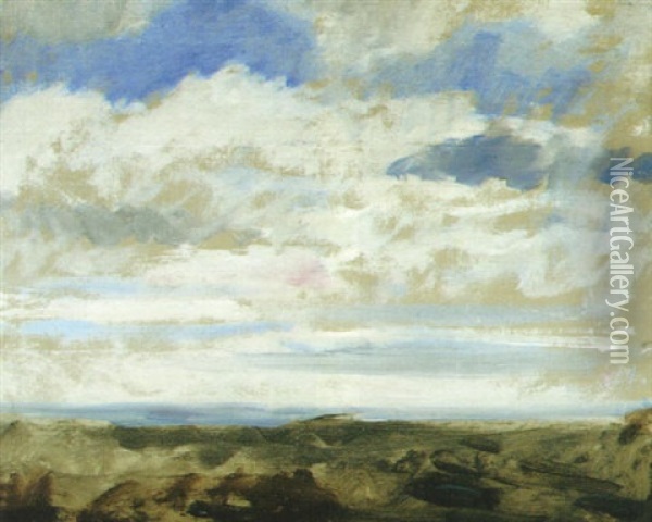 Molnig Himmel Oil Painting - Carl Fredrik Hill