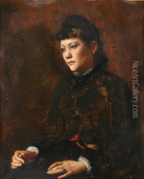 Portrait Of A Lady Oil Painting - Percival de Luce