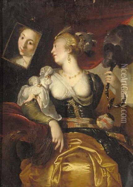 Allegory Of Vanity Oil Painting - Abraham Janssens