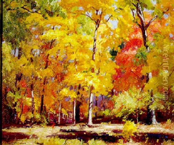 Early Autumn Landscape Oil Painting - Paul Turner Sargent