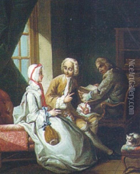 The Jealous Husband Oil Painting - Etienne Jeaurat