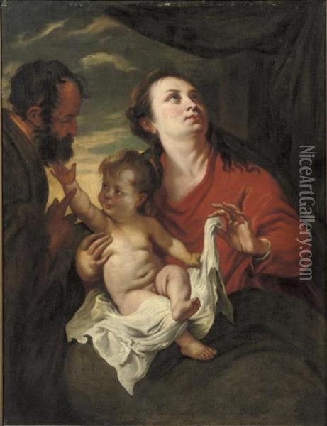 The Holy Family Oil Painting - Sir Anthony Van Dyck