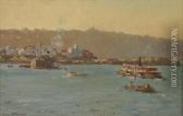 Untitled - Sydneyharbour Oil Painting - Henry Charles Bryant