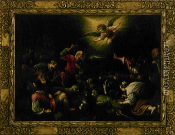 Herdarnas Tillbedjan Oil Painting - Francesco Bassano the Younger