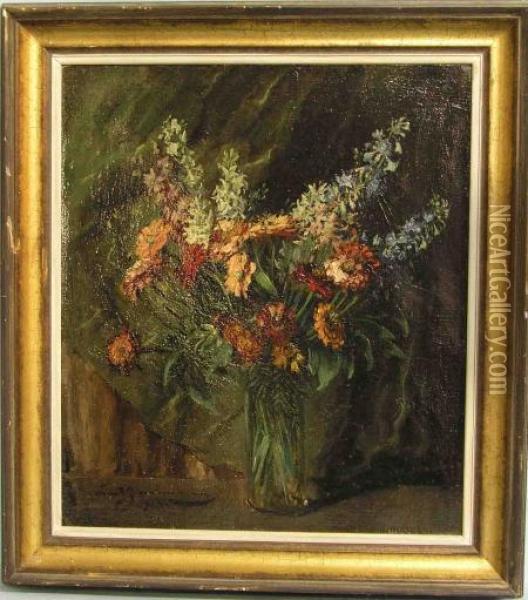 Blumenstillleben Oil Painting - Ernst Reinhard Zimmermann