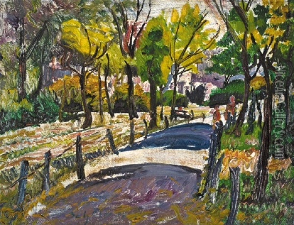 Parkland Oil Painting - Hugo Scheiber