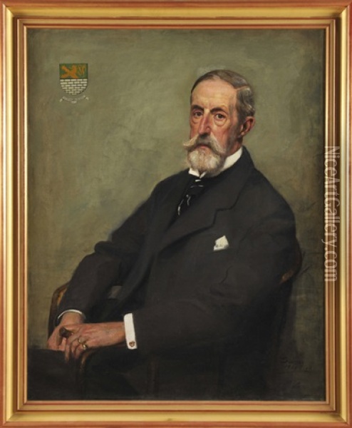 Portrait D'un Homme De La Famille Pictet Oil Painting - Eugen Suerich