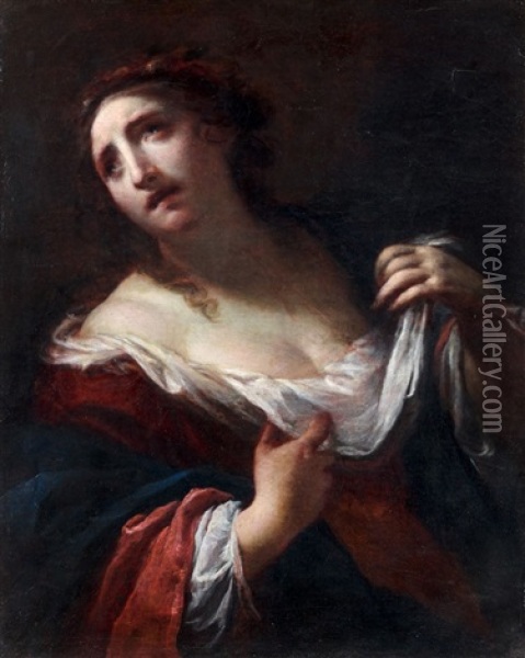 Figure Presumee De Sainte Cecile Oil Painting - Simone Pignoni