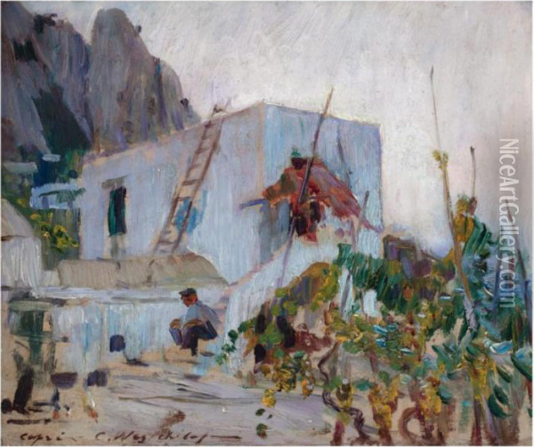 View Of Capri Oil Painting - Constantin Alexandr. Westchiloff