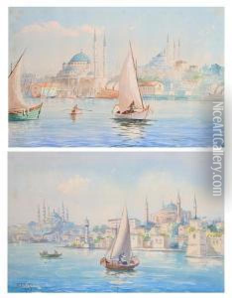 Istanbul Oil Painting - Serif Renkgorur