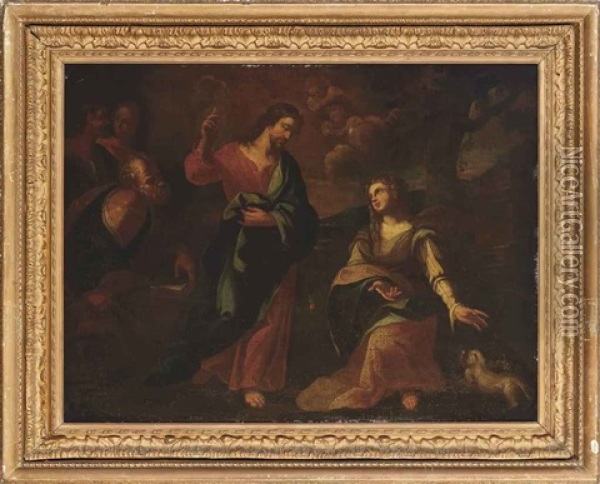 Christ Healing The Daughter Of The Woman Of Canaan Oil Painting - Giacinto Gimignani