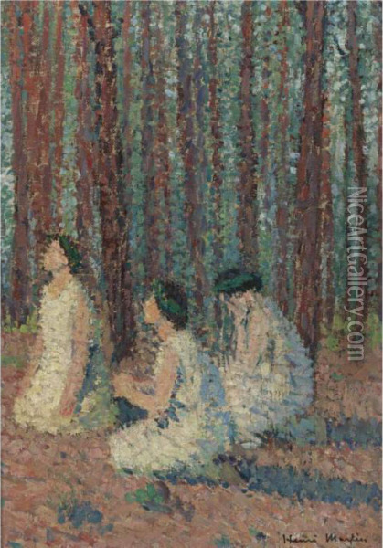 Trois Femmes Oil Painting - Henri Martin