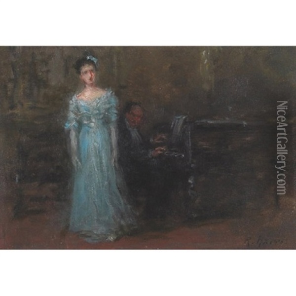 At The Heinrich Song Recital Oil Painting - Robert Harris