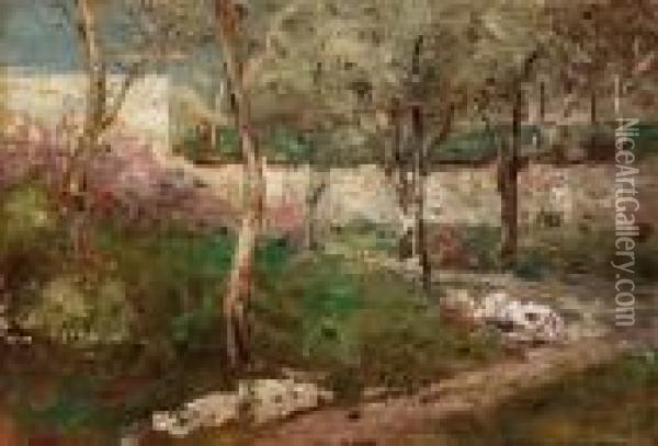 Autunno - 1915 Oil Painting - Giuseppe Casciaro