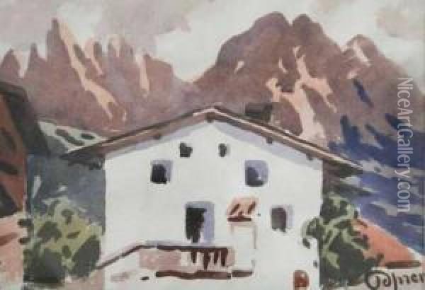 Paesaggio Delle Dolomiti Oil Painting - Josef Telfner