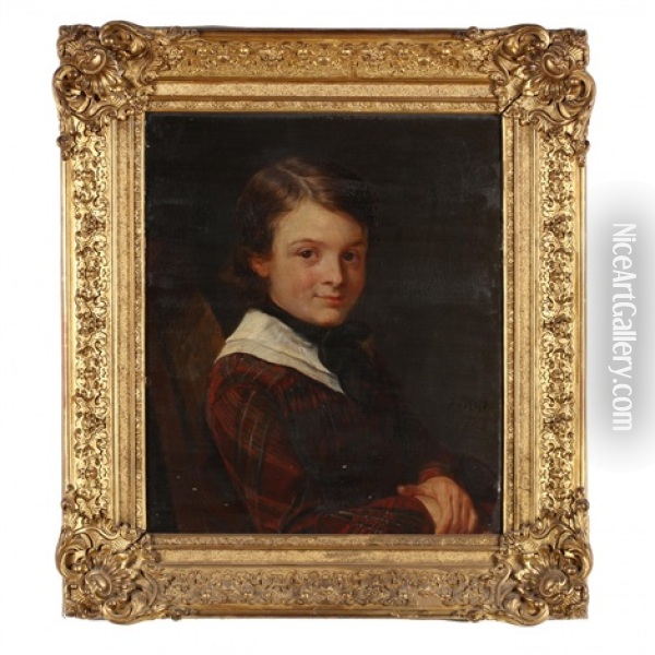 Portrait Of A Young Boy Oil Painting - Francois Riss