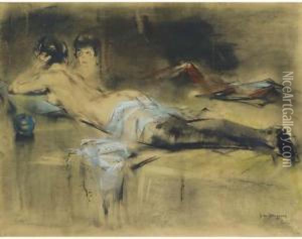 Reclining Nude Oil Painting - Han Van Meegeren