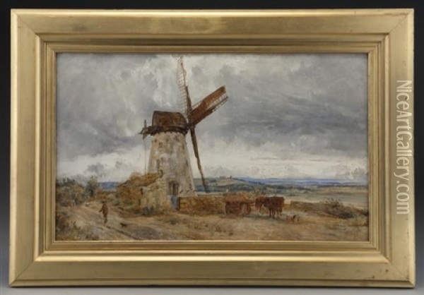 Wallasey Mill Oil Painting - William Joseph J. C. Bond