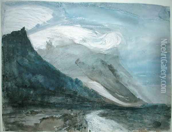 Moonlight, Chamonix, 1866 Oil Painting - John Ruskin