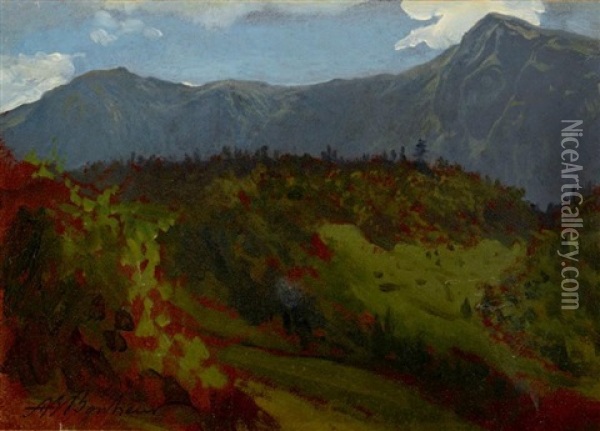 Le Falgoux, Cantal Oil Painting - Auguste (Francois Auguste) Bonheur