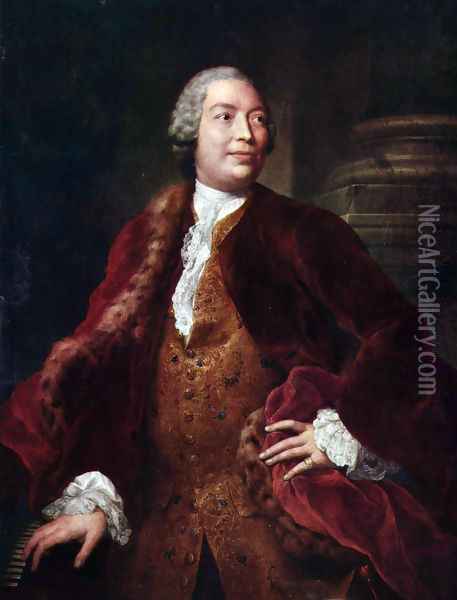Portrait of the Singer Domenico Annibaldi Oil Painting - Anton Raphael Mengs