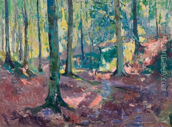 Foret Fauve Oil Painting - Philibert Cockx