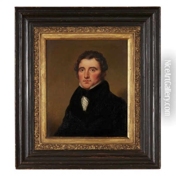 Portrait Of A Gentleman Oil Painting - Constantin (Carl Christian Constantin) Hansen