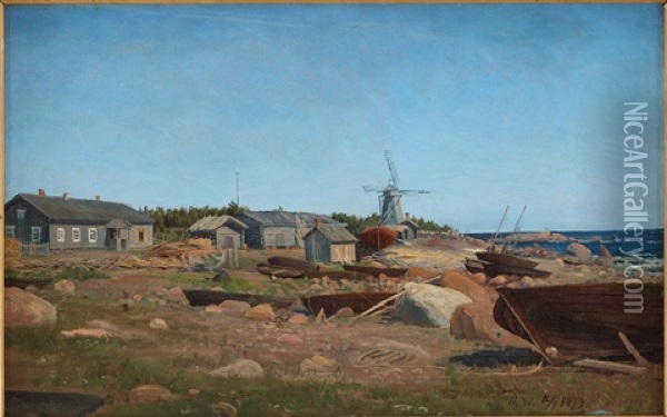 Suursaari Oil Painting - Thorsten Waenerberg