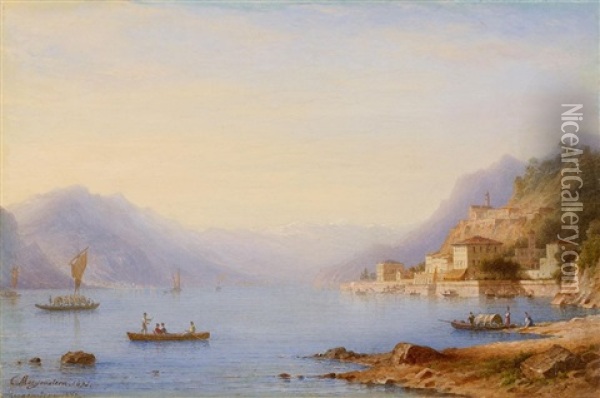 Bellagio Am Comer See Oil Painting - Carl Morgenstern
