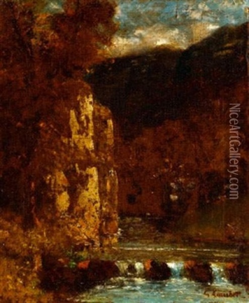 Falaise En Bord De Mer Oil Painting - Gustave Courbet