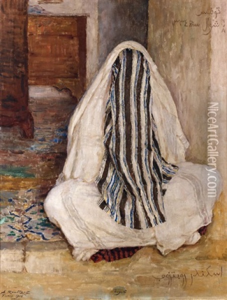 Mahbouba Oil Painting - Alexandre Roubtzoff