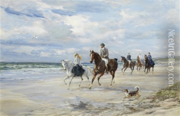 A Morning Ride Oil Painting - Heywood Hardy