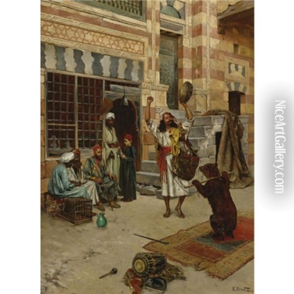 An Afternoon Show Oil Painting - Rudolf Ernst