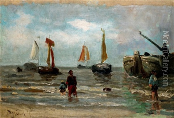 The Return Of The Fishermen Oil Painting - Jozef Israels