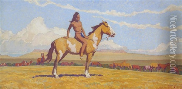 The Pony Boy Oil Painting - Maynard Dixon