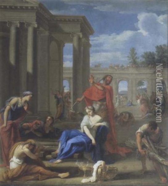 Le Sacrifice D'iphigenie (?) Oil Painting - Jean Le Blond