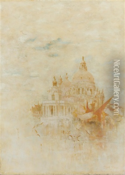 Santa Maria Della Salute, Venezia Oil Painting - Clara Montalba