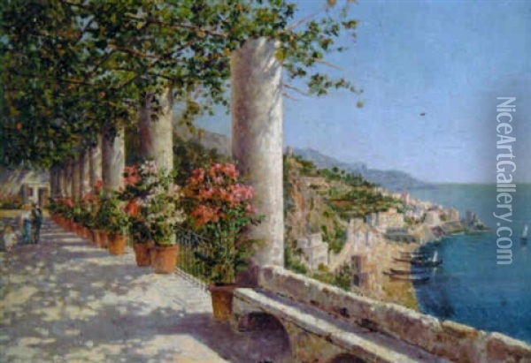 A View From The Promenade Oil Painting - Antonietta Brandeis