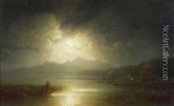 Am Chiemsee Oil Painting - Wilhelm Lichtenheld