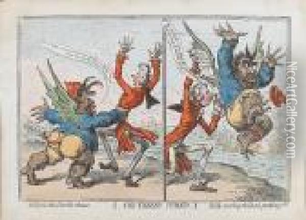 The Tables Turned Oil Painting - James Gillray