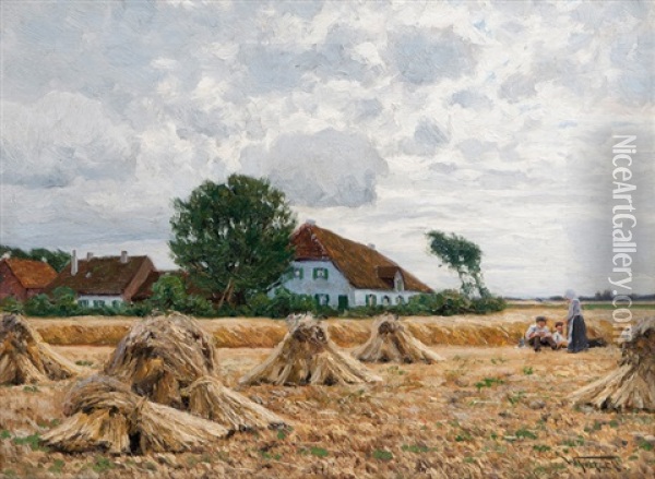 Harvest Oil Painting - Wilhelm Fritzel
