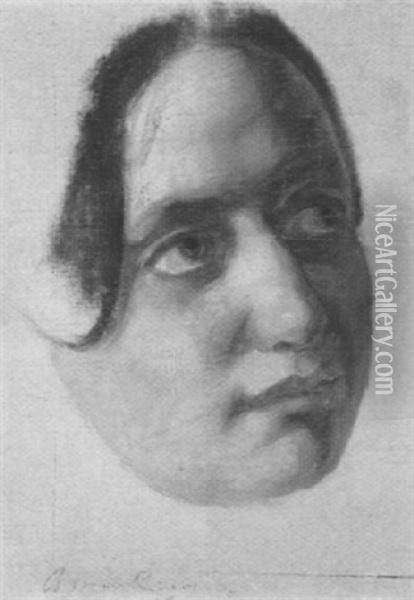 Portraitstudie Zu Einer Frau Oil Painting - Friedrich von Amerling